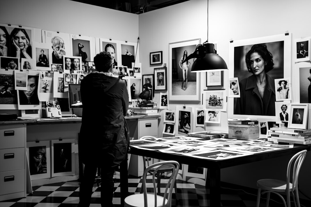 Broadcast team working together in a television studio gallery